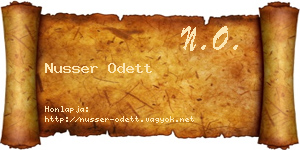 Nusser Odett névjegykártya